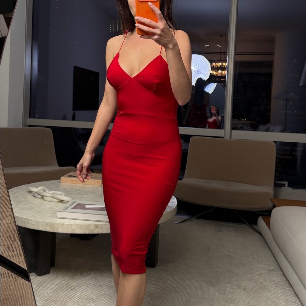 Club L London Striking Red Backless Dress